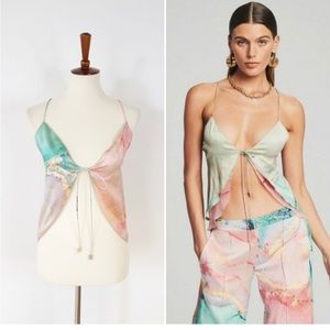 RETROFETE | Arlene Silk Top in Watercolor Marble